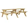 vidaXL Picknicktafel met banken 220x122x72 cm ge&iuml;mpregneerd grenenhout