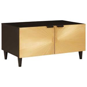 vidaXL Salontafel Zwart en Goud 80 x 50 x 40 cm