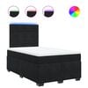 vidaXL Boxspring met matras fluweel zwart 120x190 cm