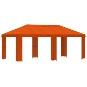 vidaXL Tuinprieel 6 x 3 m Oranje Polyester en staal 190 gsm