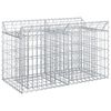 vidaXL Gabion Verhoogd Bed Zilverkleurig