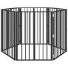 vidaXL Hondenhek 6 pcs Zwart 60 x 80 cm Gegalvaniseerd staal