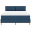 vidaXL LED Box Spring Bed met matras met LED Blauw 160 x 200 cm Stof