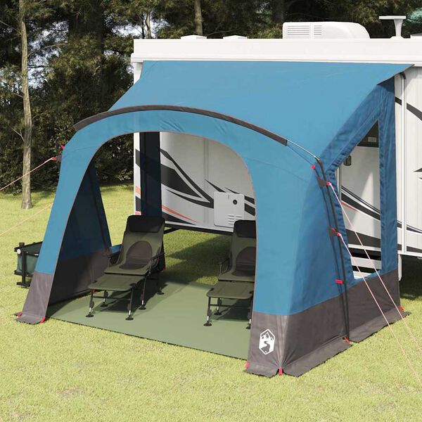 vidaXL Caravan Tent met dak met opslag Blauw 252 x 245 x 245 cm