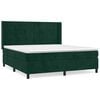 vidaXL Boxspring met matras fluweel donkergroen 160x200 cm