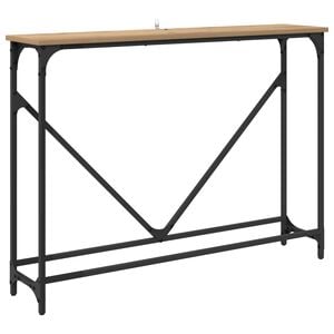 vidaXL Wandtafel Artisan Eiken 102 x 23 x 75 cm Bewerkt hout