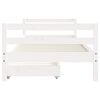 vidaXL Kinderbedframe met lades 80x200 cm massief grenenhout wit