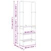 vidaXL Kledingrek met planken artisanaal eikenkleurig 60 x 30 x 171 cm