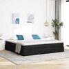 vidaXL Opslag bed met matras met matras Zwart 200 x 200 cm Polyester