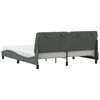 vidaXL Bed met matras stof donkergrijs 180x200 cm