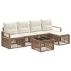 vidaXL Tuinbankenset 6 pcs Beige poly rattan