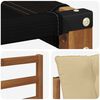 vidaXL Buiten bankenset met kussen 5 pcs Natuurlijk en Beige