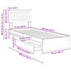 vidaXL Opslag bed met hoofdeinde Bruin Eiken 75 x 190 cm Bewerkt hout