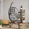 vidaXL Hangende Egg Chair met standaard antraciet staal