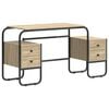 vidaXL Bureau met opbergruimte Sonoma Eiken 145 x 50 x 75 cm