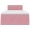 vidaXL Opslag bed met matras met hoofdeinde Roze 120 x 190 cm Fluweel