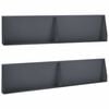 vidaXL Keerwand 4 st 100 x 12 x 30 cm Staal Antraciet