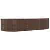 vidaXL Plantenbak 291x140x68 cm gegalvaniseerd staal bruin