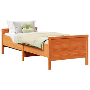 vidaXL Bedframe met hoofdeinde Wasbruin 80 x 200 cm Bewerkt hout
