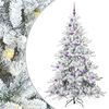 vidaXL Kunstmatige Inklapbare Kerstboom Wit 180 cm PVC en staal