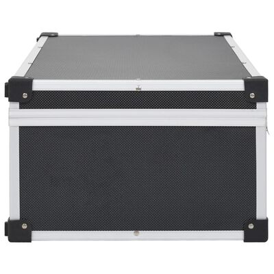vidaXL Cd-koffer voor 80 cd's aluminium ABS zwart