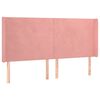 vidaXL Boxspring met matras en LED fluweel roze 180x200 cm