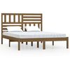 vidaXL Bedframe grenenhout honingbruin 150x200 cm