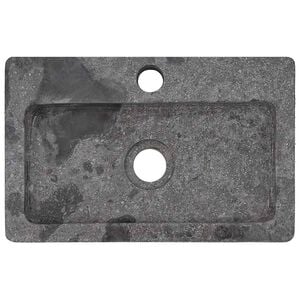 vidaXL Wastafel wandgemonteerd 38x24x6,5 cm marmer grijs