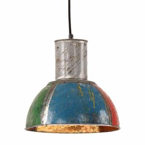 vidaXL Hanglamp industrieel rond 25 W E27 28,5 cm meerkleurig