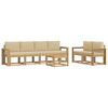 vidaXL Buiten bankenset 7 st 6-zits Wit en Beige