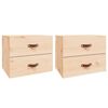 vidaXL Nachtkastjes 2 st wandgemonteerd 50x36x40 cm