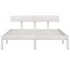 vidaXL Bedframe massief grenenhout wit 150x200 cm