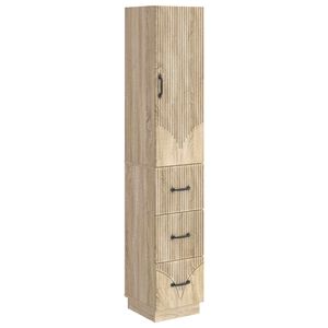 vidaXL Kastenset 2 pcs Sonoma Eiken 33 x 34,5 x 87 cm Bewerkt hout