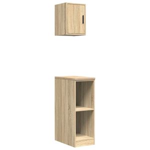 vidaXL Garagekasten 2 st Spaanplaat Sonoma eikenkleurig