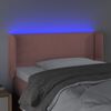 vidaXL Hoofdbord LED 83x16x78/88 cm fluweel roze