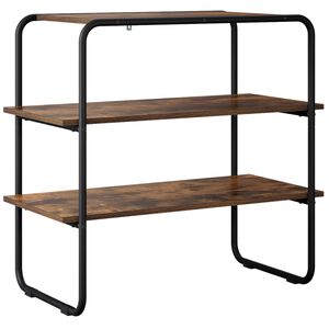 vidaXL Consoletafel Gerookt eiken 60 x 41 x 75 cm Bewerkt hout