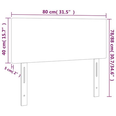 vidaXL Hoofdbord 80x5x78/88 cm kunstleer wit