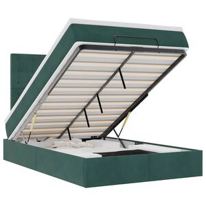 vidaXL Ottoman bed met matrassen en LED's 120x200cm fluweel