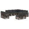 vidaXL Tuinbankenset 11 st Grijs poly rattan