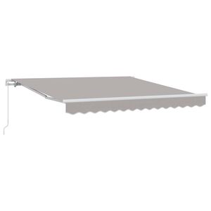 vidaXL Uitschuifbare luifel Lichtgrijs 300 x 250 x 165 cm