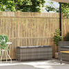vidaXL Tuinbank met kussen 110x30x40,5 cm poly rattan grijs
