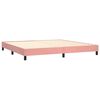 vidaXL Boxspring met matras en LED fluweel roze 200x200 cm