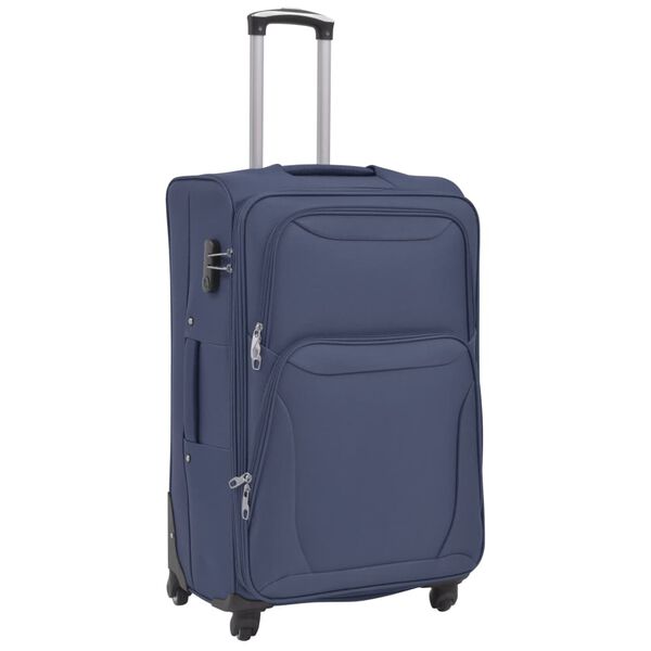 vidaXL Trolleyset marineblauw 3-delig