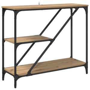 vidaXL Wandtafel Artisan Eiken 88,5 x 30 x 75 cm Bewerkt hout