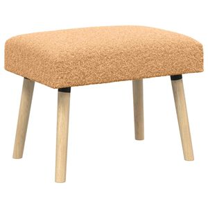 vidaXL Bank Effen Beige 60 x 40 x 45 cm Boucl&eacute;