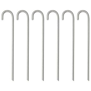 vidaXL Tentharingen 6 st &Oslash;10 mm 37 cm gegalvaniseerd staal