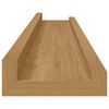vidaXL Wandplank met plank 2 pcs Bruin 60 x 9 x 3 cm Bewerkt hout