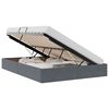 vidaXL Opslag bed met opslag Donkergrijs 135 x 190 cm fluweel