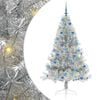 vidaXL Kunstmatig Voorverlicht Kerstboom Zilver 180 cm PET