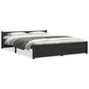vidaXL Bedframe massief hout zwart 150x200 cm